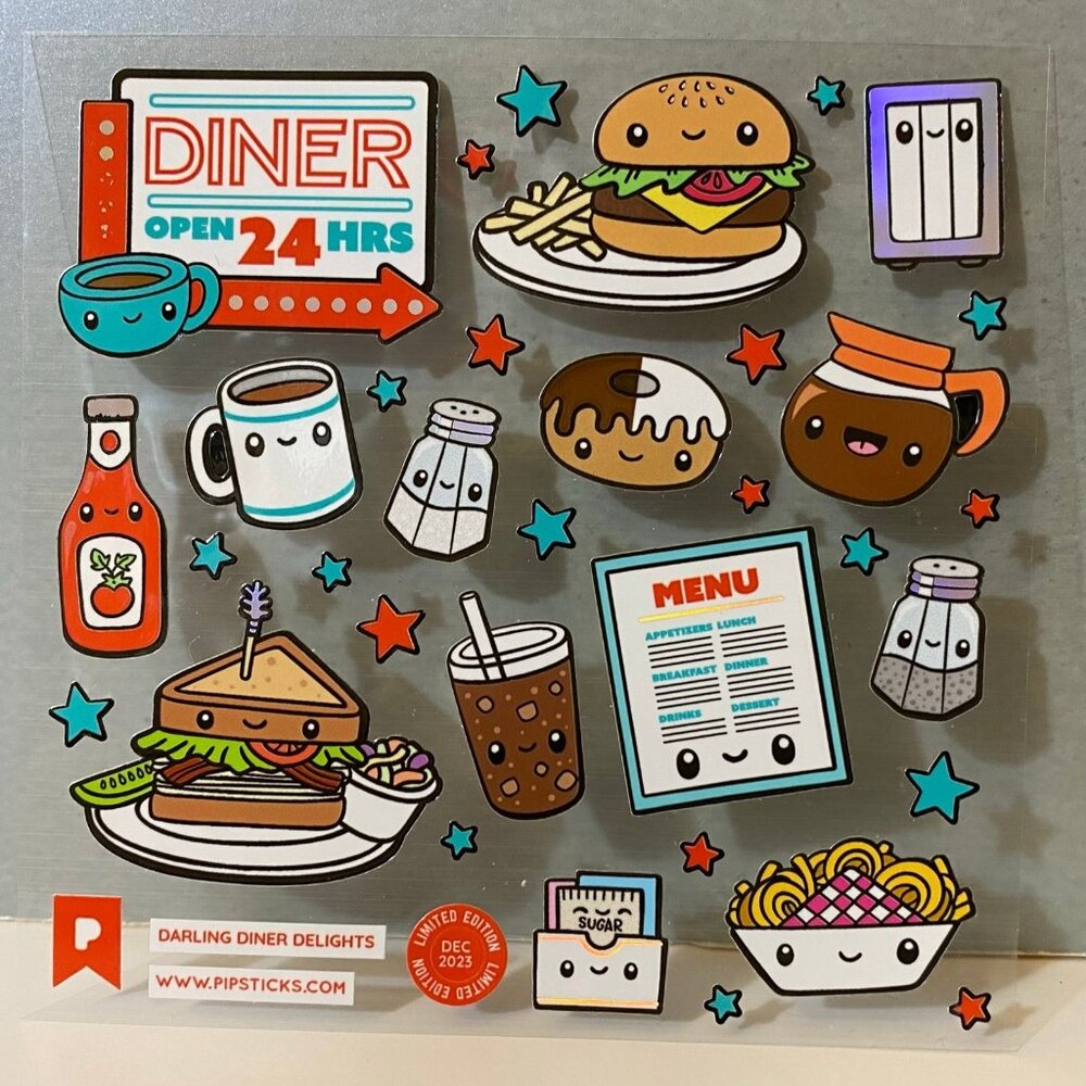 Pipsticks Darling Diner Delights Stickers - Picture 1 of 2